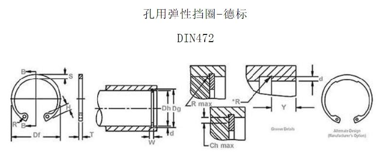 DIN471 DIN472 Circlips, Retaining Rings