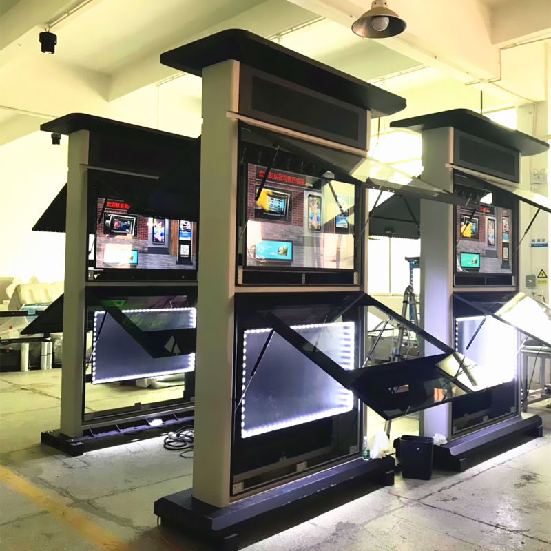 Maystar 43"~84" Dual Double Side Outdoor Ticket Video Kiosk