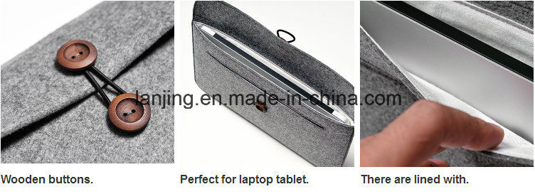 Top Factory Wholesale Best Wool Felt Bags for Laptop MacBook Bag 13/ 15/ 17 Inch