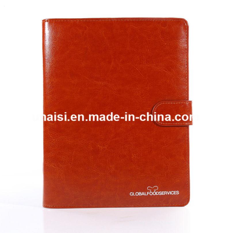 Loose-Leaf A5 PU Notebook Diary Cover with Inside Pages Paper