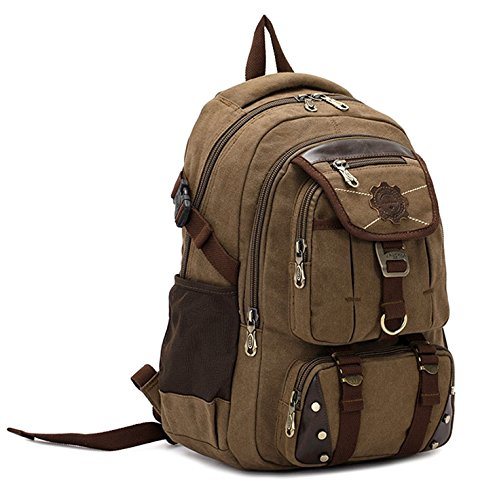 Waterproof Canvas Outdoor Backpack Bag School Travel Fashion Shoulder Bag