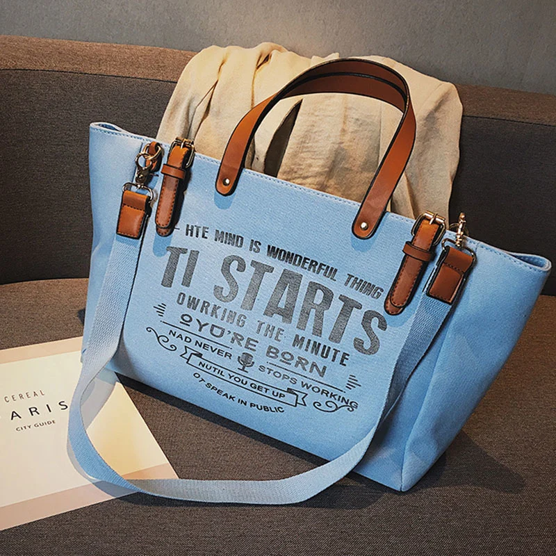 Classic Fashion Handbag Luxury Canvas Tote Bag Large Capacity Messenger Bag Wholesale and Retail