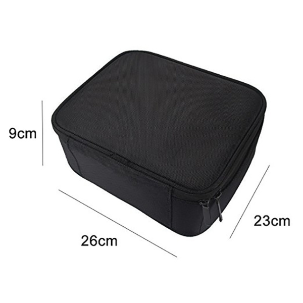 Portable Travel Makeup Cosmetic Case Bag with Adjustable Dividers