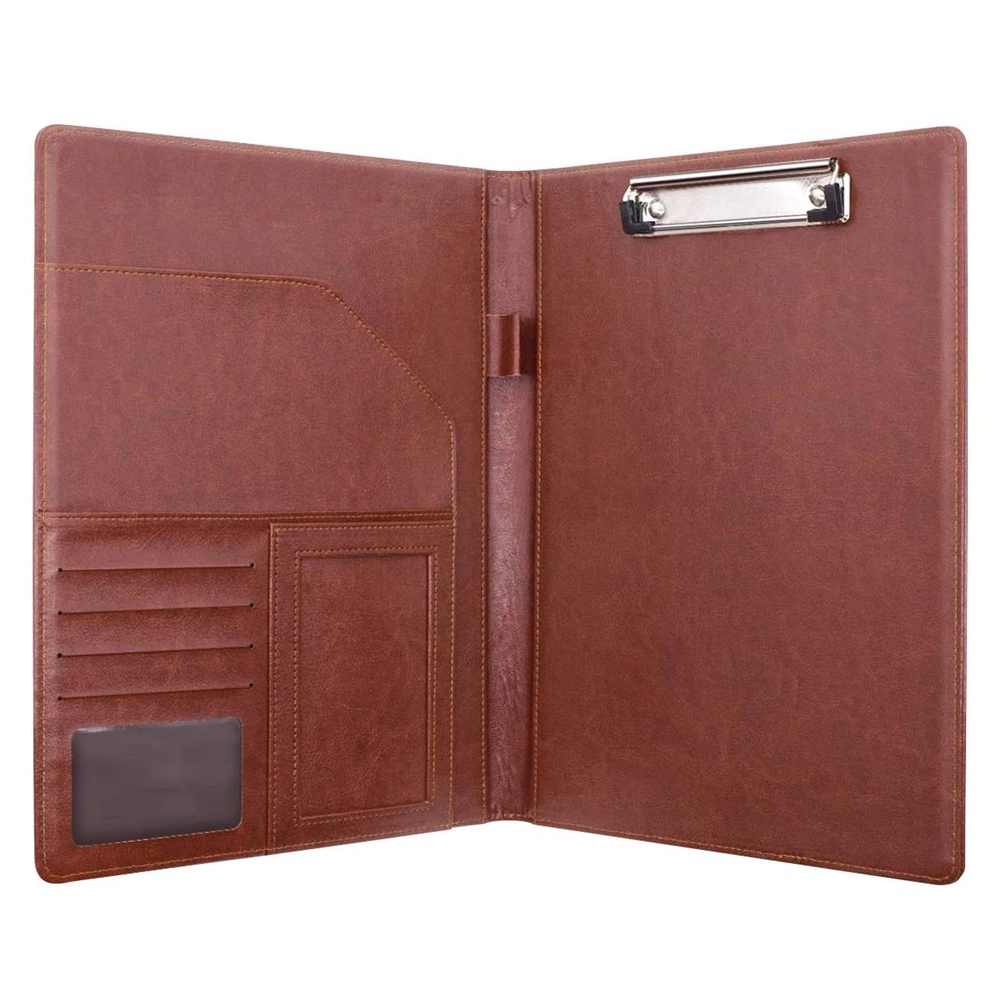 Custom Personalized File Binder Fashion Business Padfolio Faux Leather A4 Portfolio Folder