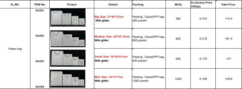 Gift Bag Storage Bag Portable Paper Bag
