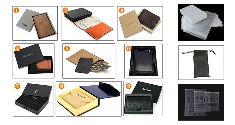 Card Holder Wallet OEM Service Stamp Your Logo Card Holder Wallet RFID