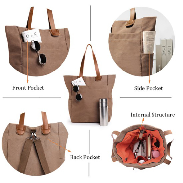Stylish Casual Multifunction Durable Handbag Canvas Tote Bag Baby Vintage Bag
