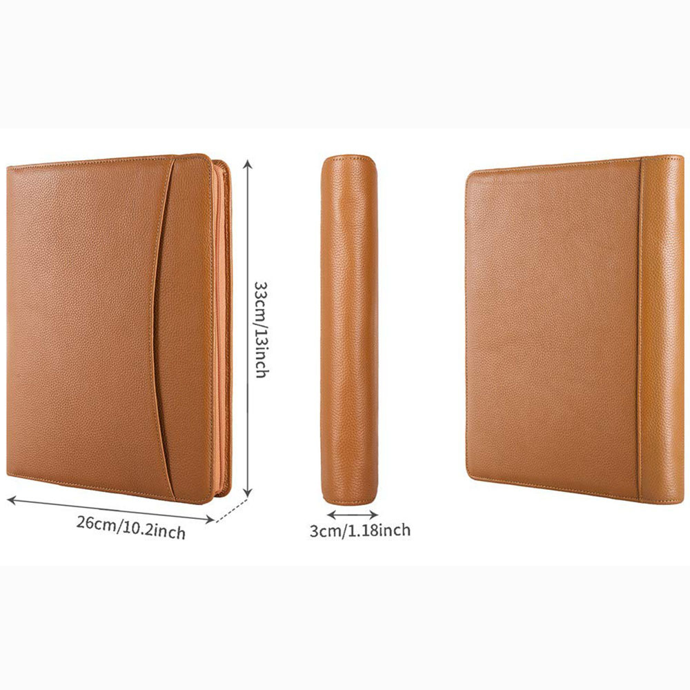 Leather Conference Document Bag Padfolio Clipboard Portfolio File Folder with Holder Fo iPad