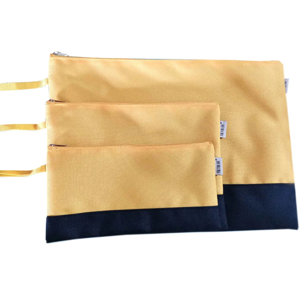 A4 Size Big Capacity Moisture Resistant File Folder Bag with Smooth Zipper Strong Durable Organizer
