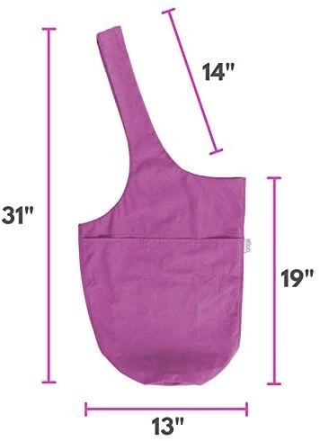 New Design Organic Yoga Shoulder Sling Travel Bag Yoga Mat Carry Bag Cotton Canvas Yoga Bag