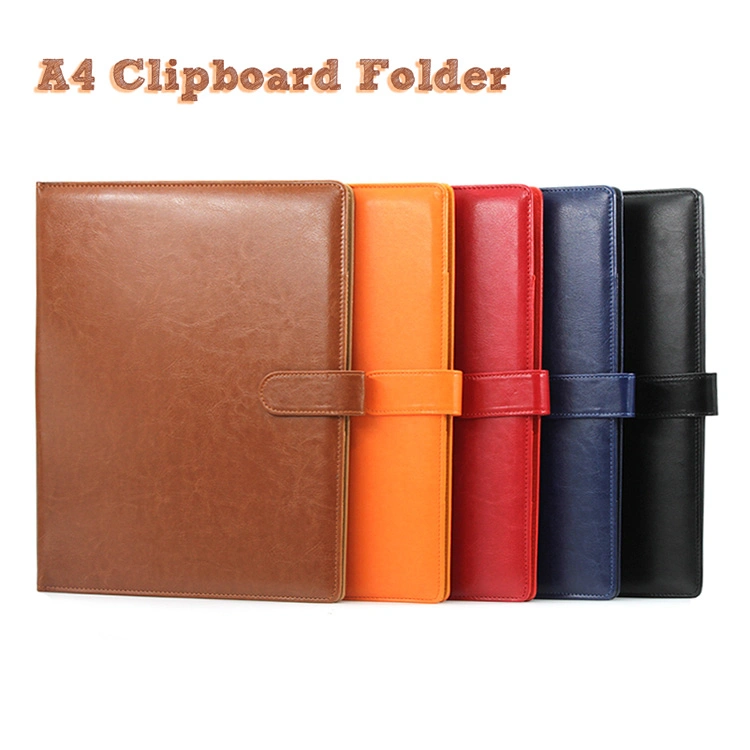 2020 Additional Compartment Design A4 PU Leather Portfolio Document File Folder