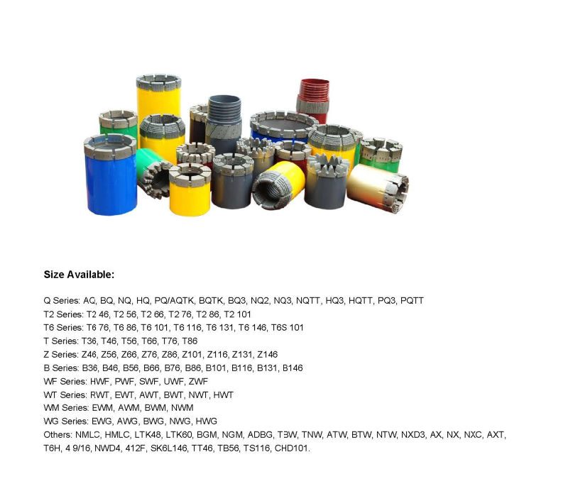 Water Well Diamond Drilling Accessories Reaming Shell Core Bits Drag Bits From China