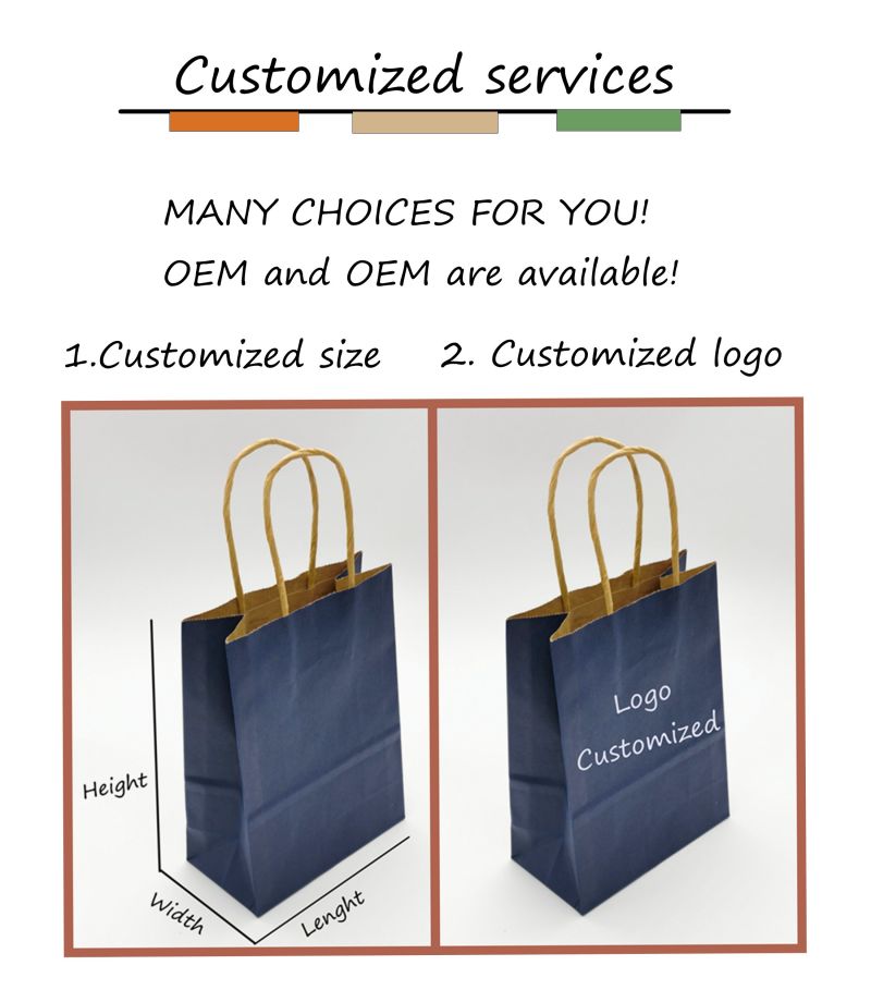 Logo Printing Paper Bags Kraft Paper Bags with Handles