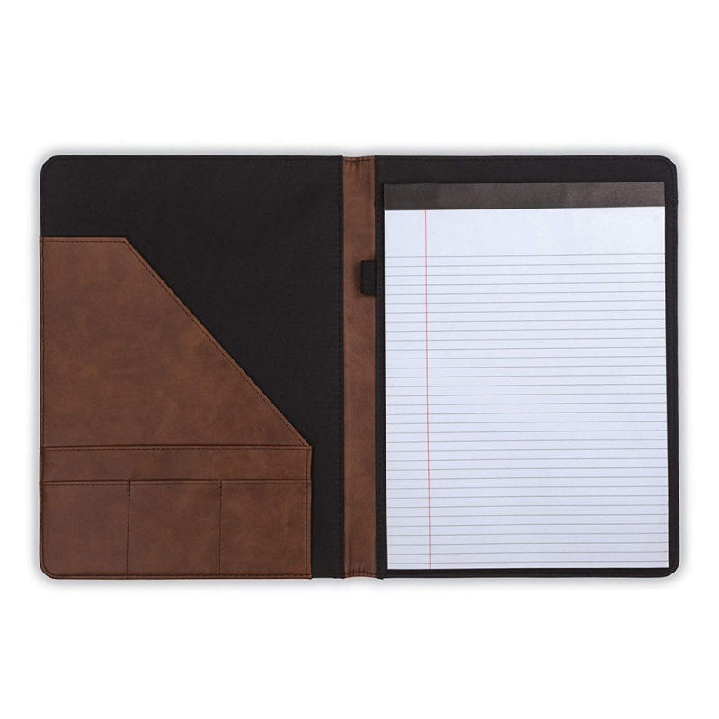Personalized Faux Leather Organizing Padfolio Custom Compendium A5 Folder