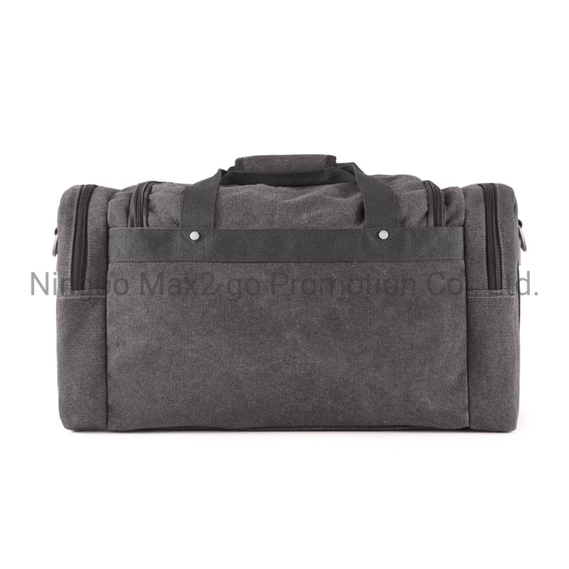 Canvas Duffle Bag for Travel, 50L Duffel Overnight Weekend Bag Sports Gym Bag for Men