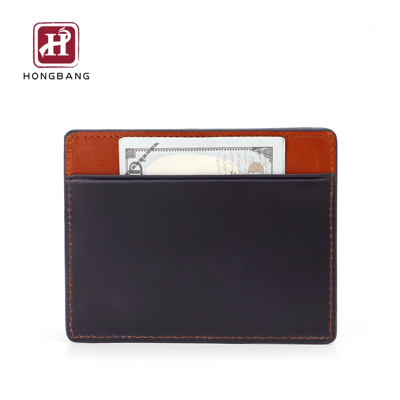 Front Pocket Card Holder Wallet Custom Leather Card Holder RFID