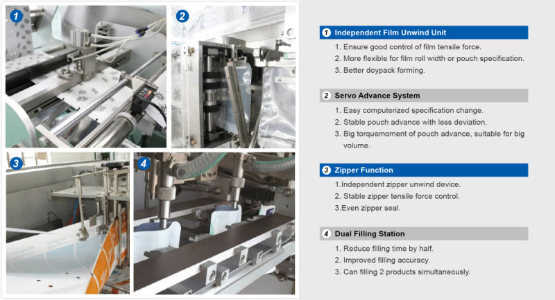 Automatic Premade Pouch Packing Machine for Zipper Locked Pouch