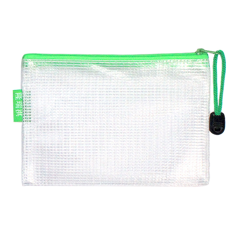 A6 Waterproof PVC Material Zipper File Invoice Pouches Bill Pencil Pouch Pen Storage Bag