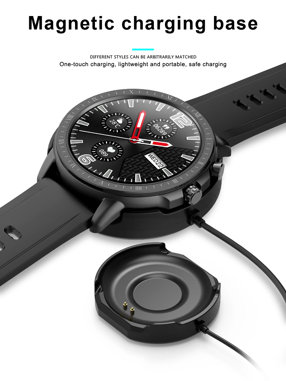 Ultra-Thin Alloy Case IP67 Waterproof Sports Business Smart Wristwatches Men Women Watch W23