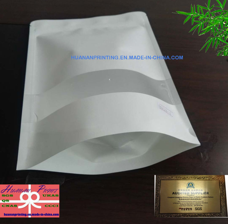 Plastic Stand up Ziplock Coffee Packaging Bag with One Side Zipper