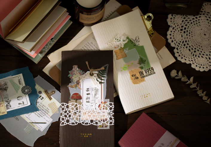 Special Paper Notebook with Different Paper Material Scrapbook