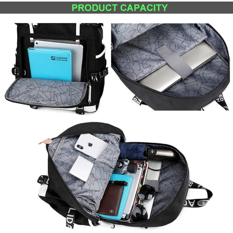 Men Large Water-Resistant Youth Cool 15.6inch Laptop Anti-Theft Travel Backpack Bag