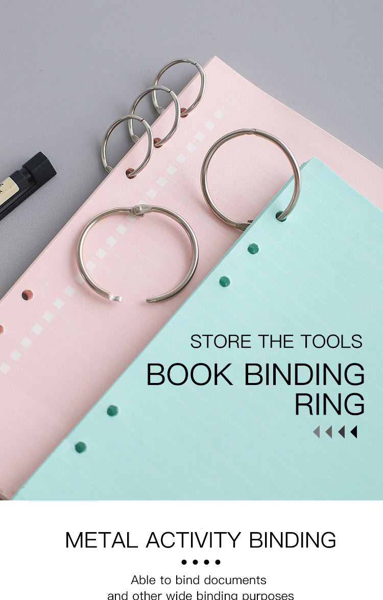 Nickel Plated Metal Iron Book Binder Ring for DIY Craft