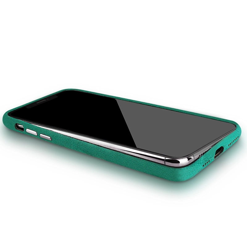 Case Alcantara PC Phone Case Mettal Button for iPhone 7, 7, 8plus, Xs, 11PRO, 12 PRO Max