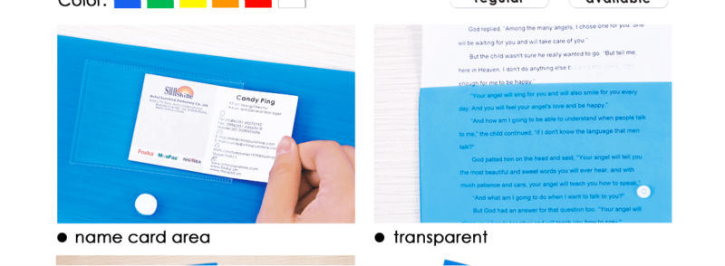 Foska Transparent Color PP Document File Bag