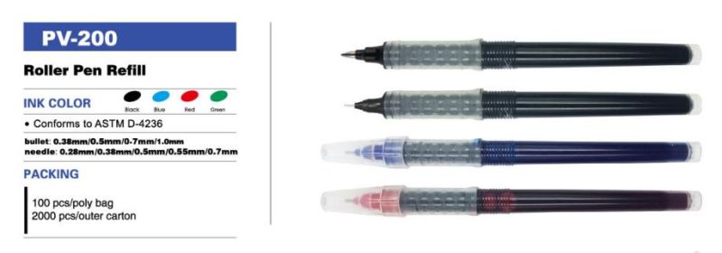 Free Ink Roller Pen Refills for PV-200 Series Roller Pen