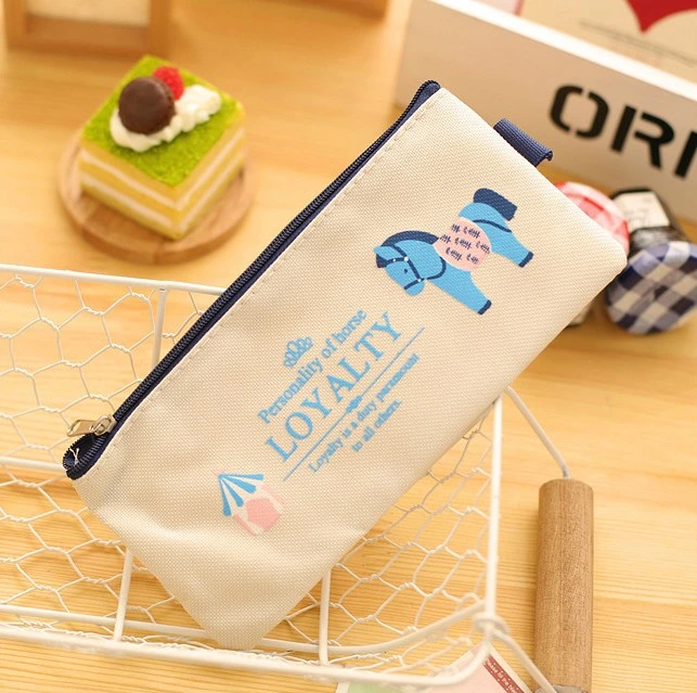 Cartoon Pencil Case Cute Student Stationery Oxford Canvas Pencil Bag Storage Pencil Bag