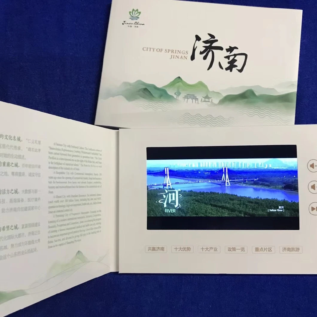4.3 Inch Invitation LCD Video Greeting Card/Video Booklet/LCD Video Book Card