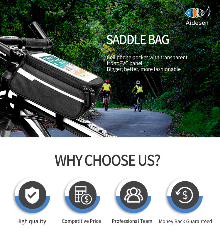 Customized Unisex Sport Bicycle Accessories Storage Bag Travel Bicycling Bag