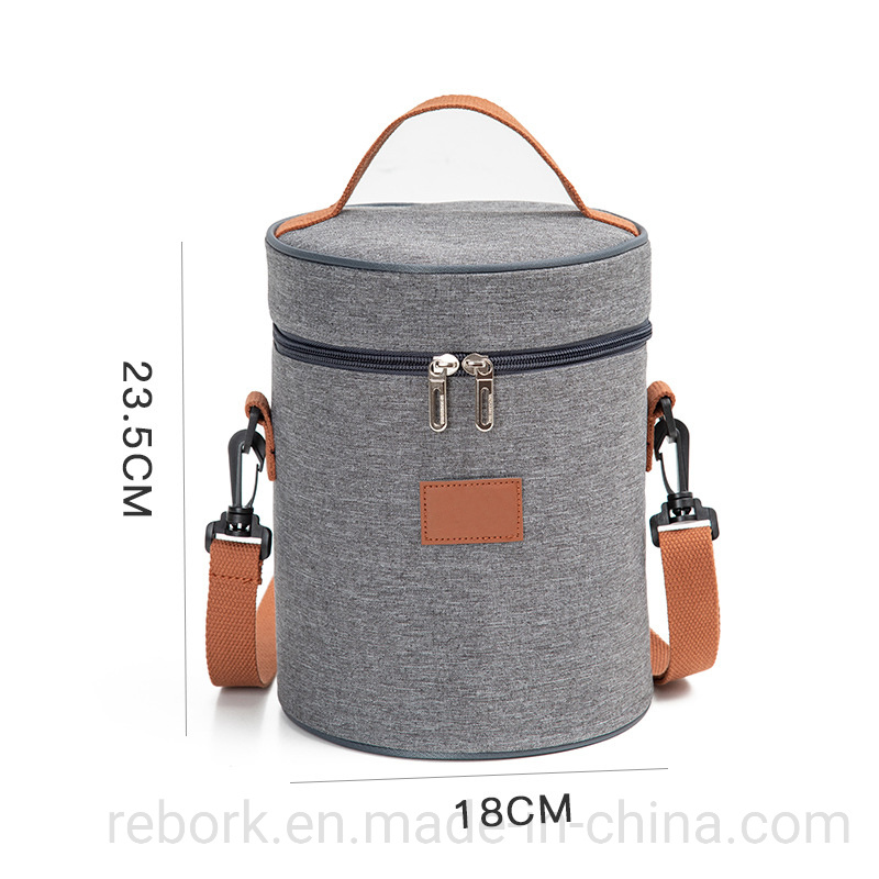 Portable Cation Polyester Cooler Bag Lunch Bag Portable Lunch Thermal Insulation Bento Bag Ice Bag