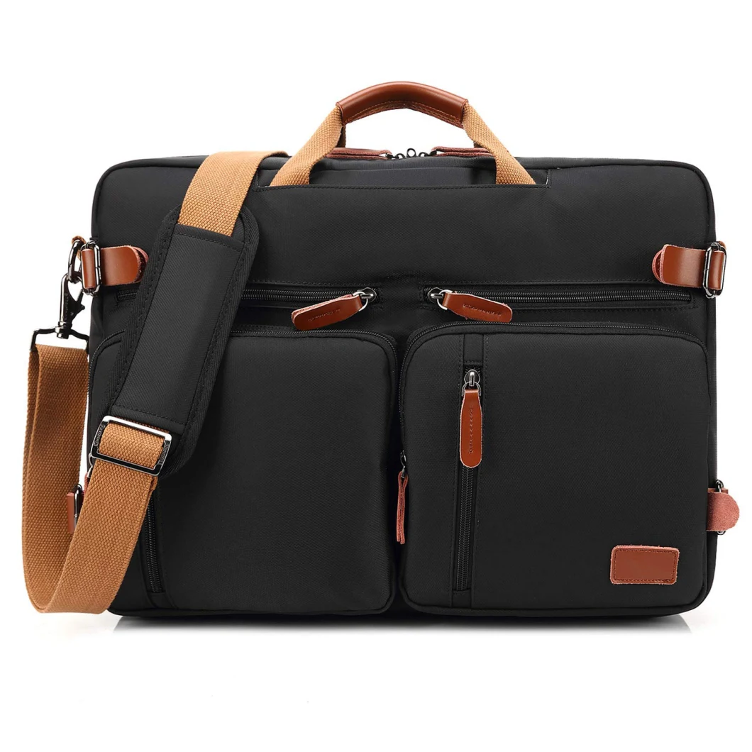 Functional High Quality Durable Canvas Hybrid Backpack Briefcase Business Laptop Notebook Case