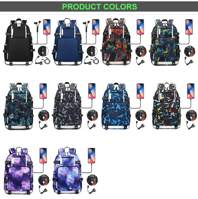 Men Large Water-Resistant Youth Cool 15.6inch Laptop Anti-Theft Travel Backpack Bag