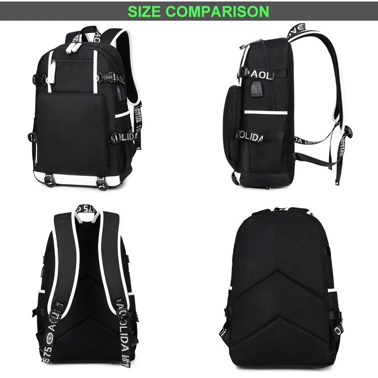 Men Large Water-Resistant Youth Cool 15.6inch Laptop Anti-Theft Travel Backpack Bag