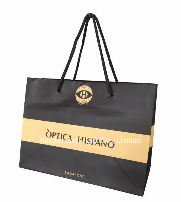 Customized Logo Printing Shopping Paper Bag / Promotional Carrier Paper Bag