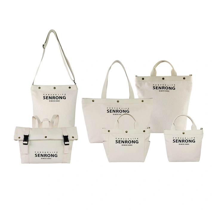 Literary Canvas Letter Pattern Student Casual Simple Embroidery Messenger Tote Bag Cotton Canvas