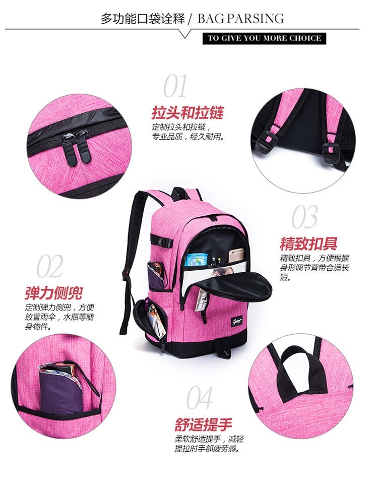 Waterproof Portable Sports Backpack Travel Backpack Schoolbag Handbag