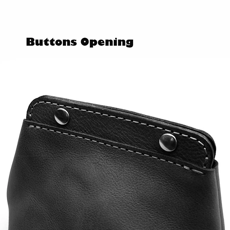 Leather Button Purse Coin Collecting Wallet Coin Bag for Lady