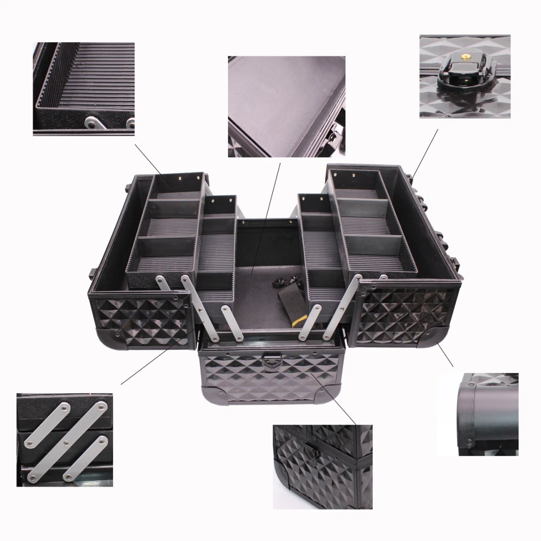 Professional Durable Portable Cosmetic Case/ Professional Beauty Case/ Cosmetic Storage Box