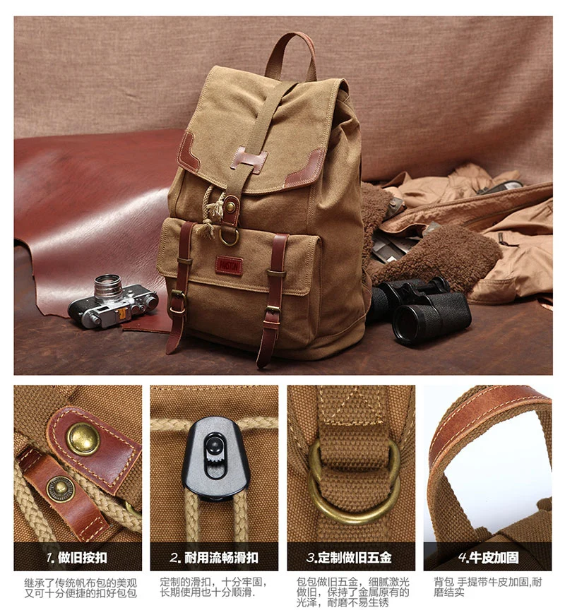 Pakston Canvas Backpack Fashion School Canvas Bag Computer Bag Backpack Bag Drawstring Backpack China Backpack