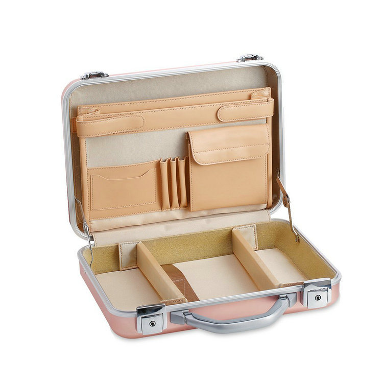 Metal Attache Briefcase Laptop Tool Bag Precision Files Aluminum Briefcase Aluminum Case with Foam