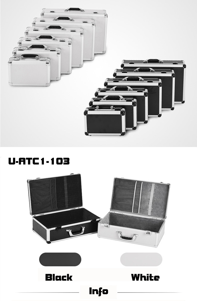 Promotional Hot Sale Black Aluminum Tool Carrying Case/ Display Case Aluminum/ Aluminum Pilot Case