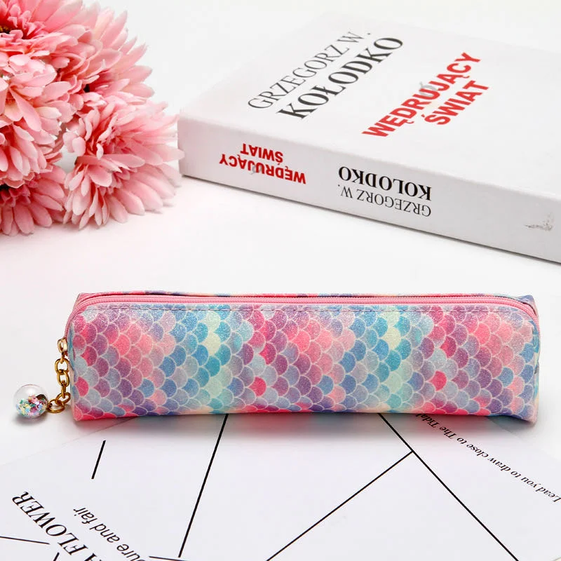 Explosive Sequin Laser Pencil Case Personalized Zipper Student Stationery Colorful Net Red Pencil Case New Ideas