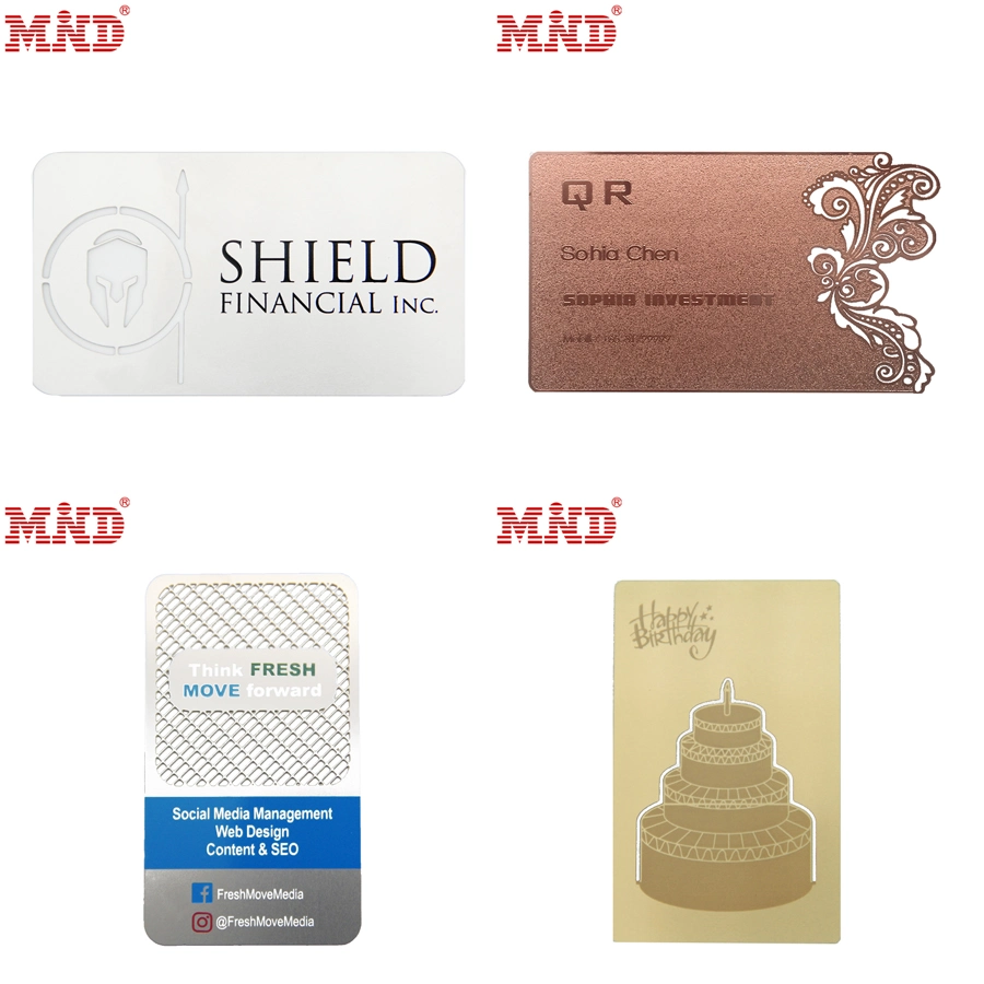 Hollow out Metal Business Card & Plastic Cards & Transparent Plastic Business Card Printing