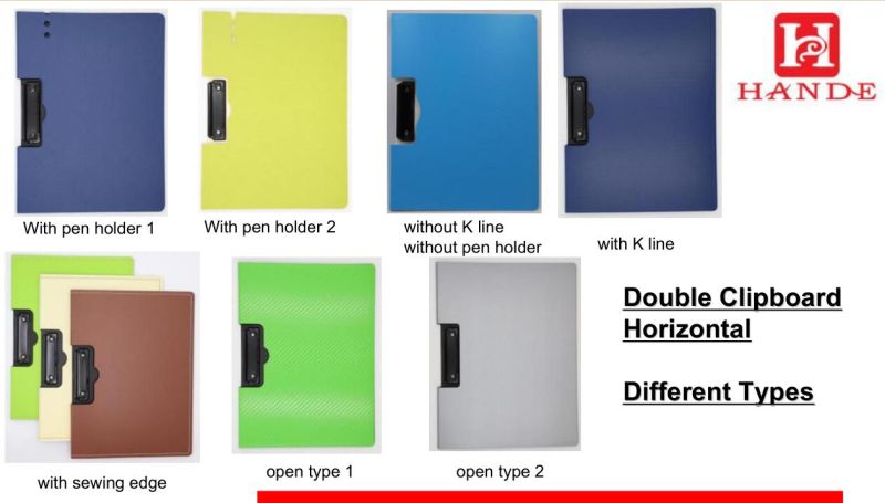 Colorful Double Clipboard Horizontal Clipboard File Folder Clipfolders