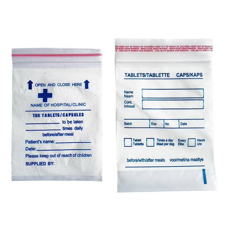 Medicine Envelope Self-Sealing Plastic LDPE Bag Packaging Pill Drug Tablet Dispensing Ziplock Bags