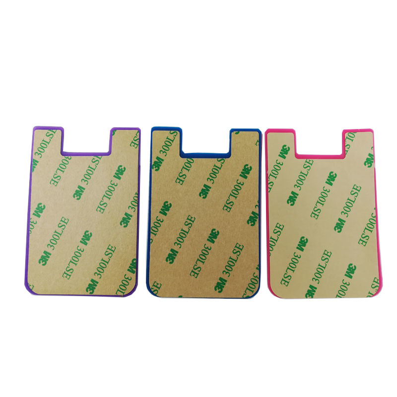 Promotional Custom Printed Logo Silicone Mobile Phone Card Holder for Promotion Gifts